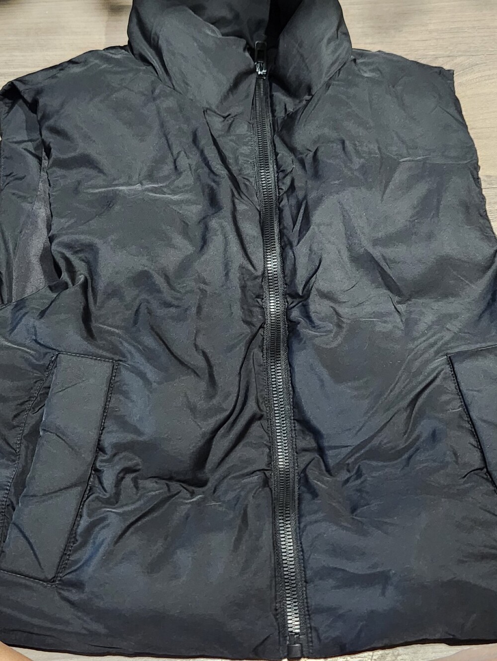 Zara Black Quilted Puffer Vest Size M